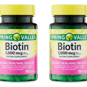 Kit 2 Biotina 1000mcg Spring Valley 150 Cápsulas Gelatinosas