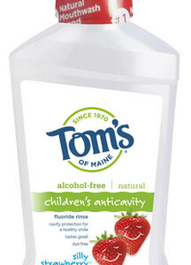 Enxágue Infantil Com Flúor Silly Strawberry 16 Onças Da Tom'