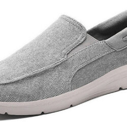 Sapatos De Lona Respiráveis Masculinos, Mocassins Slip-on