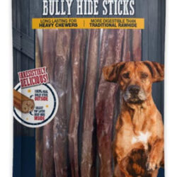 Bully Hide Sticks All Natural Dog Chews, Palito Grande, 8 Un