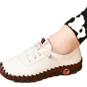 Sapatos De Couro Ortopédicos Femininos/de Costura