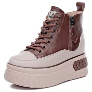 Sapatos Casuais Cano Alto Com Altura Aumentada No Interior