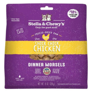 Pedaços De Jantar De Frango Cru Liofilizado, Comida Para Gat