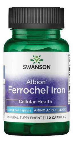 Albion Ferrochel Iron 18 Mg 180 Cápsulas Da Swanson Vitamins