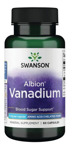 Albion Vanadium 5 Mg 60 Cápsulas Da Swanson Vitamins