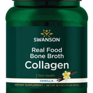 Real Food Bone Broth Collagen Vanilla 18,7 Onças Da Swanson