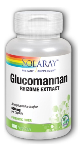 Glucomanano 600 Mg 100 Cápsulas Da Solaray