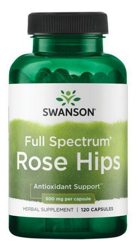 Full Spectrum Rose Hips 500 Mg 120 Cápsulas Da Swanson Vitam