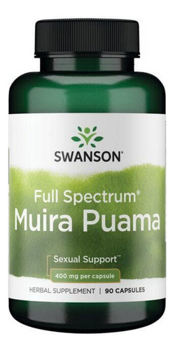 Full Spectrum Muira Puama 400 Mg 90 Cápsulas Da Swanson Vita
