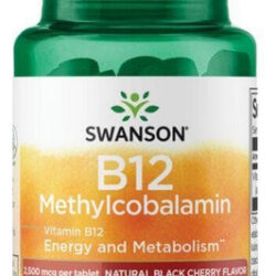 Vitamina B12, Metilcobalamina, Sabor Natural De Cereja Preta