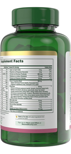Multivitamínico Completo Feminino Nature's Bounty 120 Compri - Imagem 8