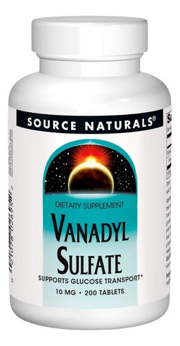Vanadyl Sulfate 10 Mg 200 Tabs By Source Naturals