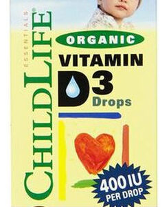 Vitamina D3 Orgânica Para Bebês E Bebês 6,25 Ml Da Child Lif