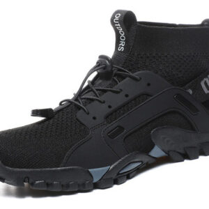 Tênis Masculino Casual Para Caminhadas Ao Ar Livre, Preto