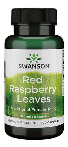 Folhas De Framboesa Vermelha 380 Mg 100 Cápsulas Da Swanson