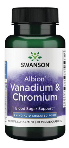 Albion, Vanádio E Cromo, 60 Cápsulas Vegetais Da Swanson Vit