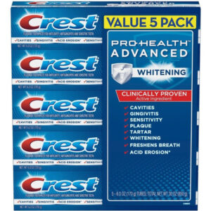 Creme Dental Crest Pro Health Clareador 170g Pack Com 5