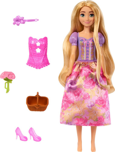 Boneca Da Moda Disney Princess Rapunzel Com 11 Surpresas - Imagem 5