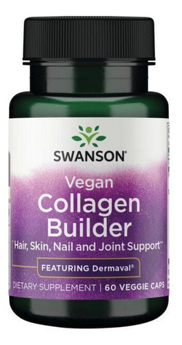 Construtor De Colágeno Vegano Com Dermaval 60 Cápsulas Veget