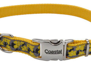 Coleira De Nylon Ajustável Para Cães Com Fivela De Metal Ama