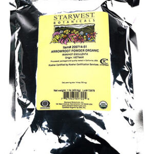Araruta Orgânica Em Pó De 1 Kg Da Starwest Botanicals
