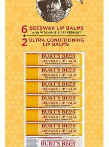 Burts Bees Lip Balm Hidratante Ultra Condicionador Pacote 8