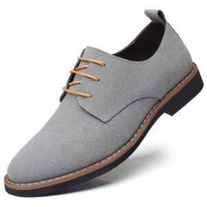 Sapatos Oxford Casuais De Couro Camurça Masculino