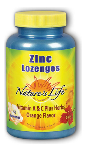 Pastilhas De Zinco 12,5 Mg De Laranja E Hortelã 50 Pastilhas