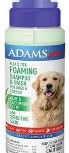 Shampoo Espumante Adams Para Pulgas E Carrapatos Com Aloe E