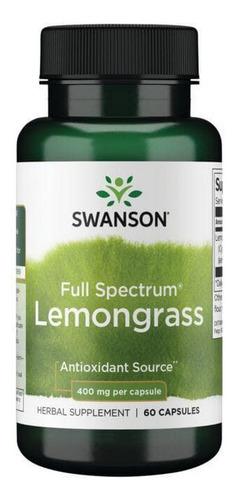 Capim-limão Full Spectrum 400 Mg 60 Cápsulas Da Swanson Vita