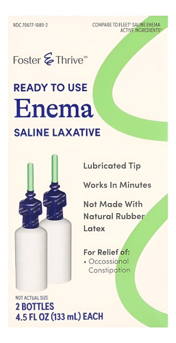 Laxante Salino De Enema Pronto Para Usar, De 4,5 Onças, Da F