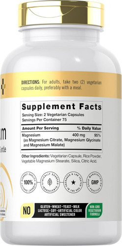 Suplemento Doctor's Way Magnésio Triplo 200mg 150 Cápsulas - Imagem 2