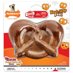 Brinquedo Para Cães Nylabone Power Chew Pretzel, Bacon E Man