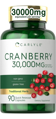 Suplemento Carlyle Cranberry 15000mg 90 Cápsulas