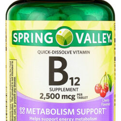 Vitamina B12 2500mcg Spring Valley 120 Comprimidos De Dissol