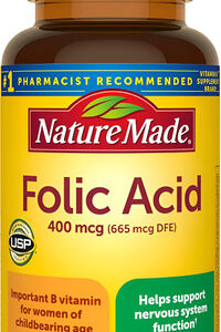 Suplemento Nature Made Ácido Fólico 400 Mcg 250 Comprimidos