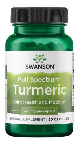 Cúrcuma Full Spectrum 720 Mg 30 Cápsulas Da Swanson Vitamins