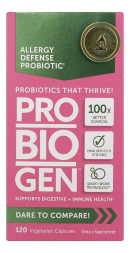 Probiótico Allergy Defense 120 Cápsulas Da Probiogen