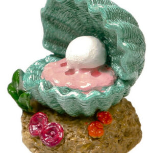 Ambientes Exóticos: Ornamento De Aquário Open Clam Com Pérol