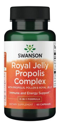 Complexo De Própolis De Geleia Real 60 Cápsulas Da Swanson V
