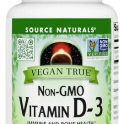 Vitamina D-3 Vegana, Verdadeira E Não Transgênica, 2.000 Ui,