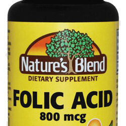 Ácido Fólico 800 Mcg 100 Comprimidos Da Nature's Blend