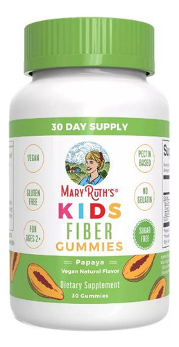 Organics Kids Fiber Papaya 60 Gummies Da Maryruth's