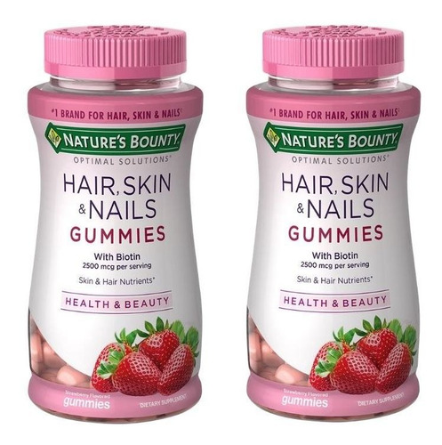 Kit 2: Cabelo, Pele E Unhas | Nature Bounty 80 Gomas Importa