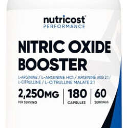 Suplemento Nutricost Óxido Nítrico 300g 180 Cápsulas