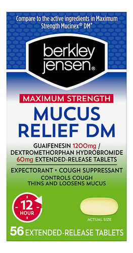 Mucus Reflief Dm Maximum Strength Berkley Jensen 56 Tablets