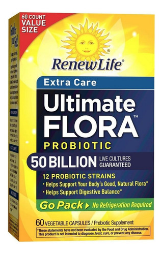 Pacote Ultimate Flora Extra Care Go De 50 Bilhões E 60 Cápsu