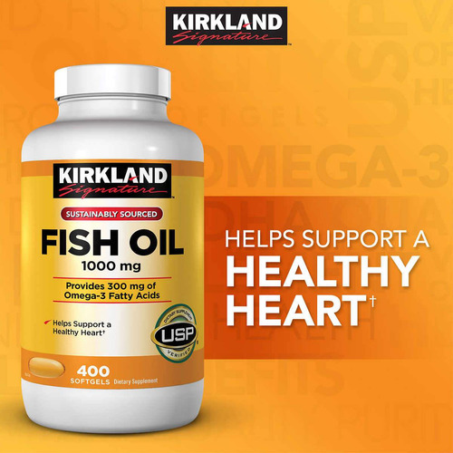 Óleo De Peixe 1000 Mg 400 Cápsulas Gelatinosas Importada Usa - Imagem 2