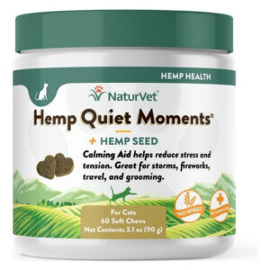 Naturvet Hemp Quiet Moments Cat Soft Chews, 1 Cada, 60 Unida