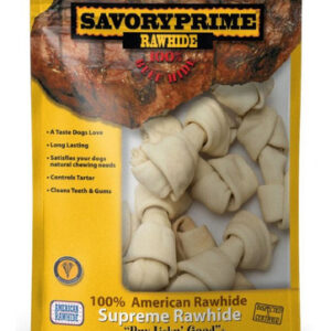 Ossos De Couro Cru Atados Savory Prime Supreme, Ensacados, N